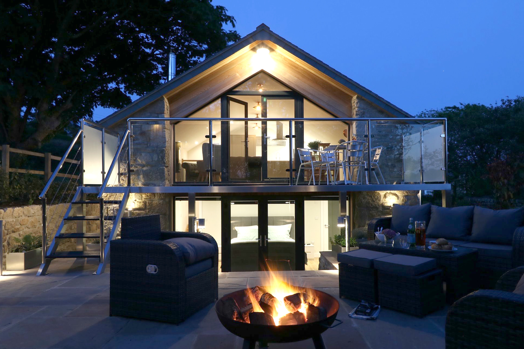 glass balcony Juliet balustrades